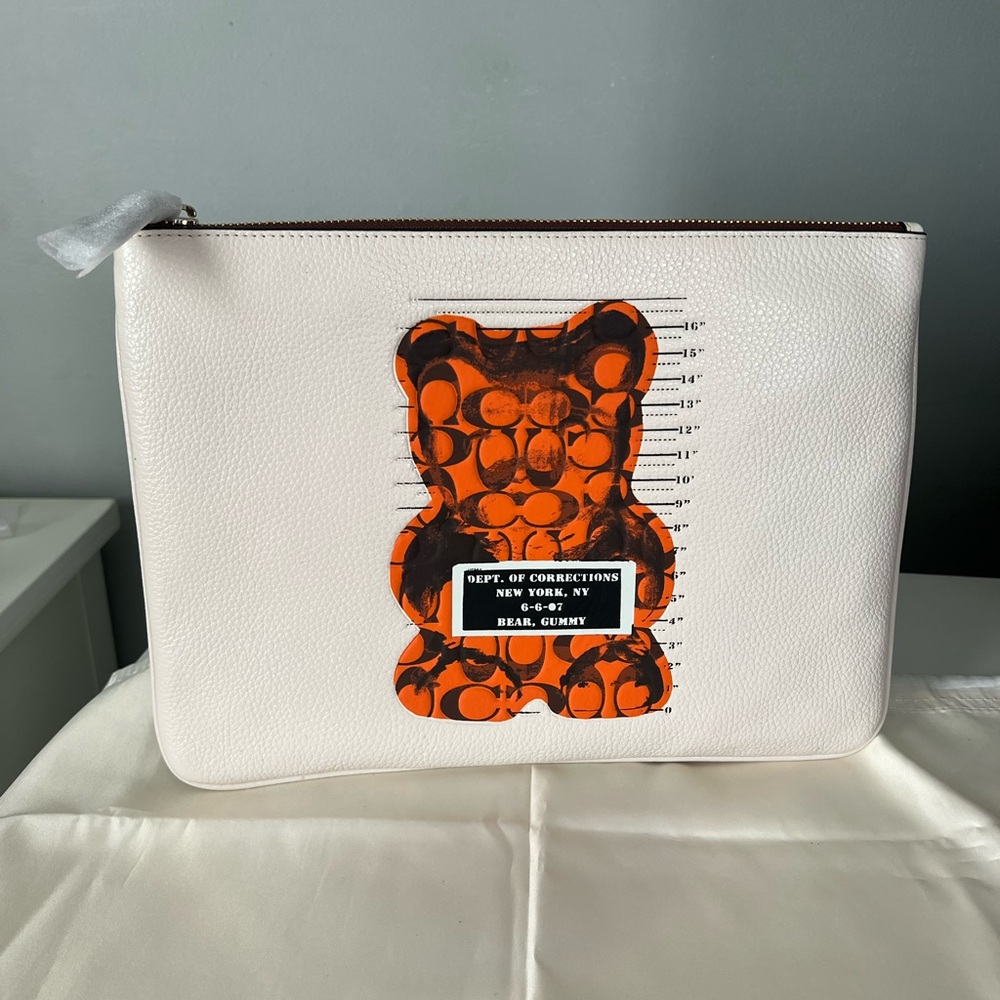 Coach Large Pouch With Vandal Gummy Bear